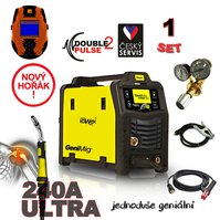 KOWAX® GeniMig®240DP LCD Svař. invertor MIG/MAG/LiftTIG/MMA, D.Pulz,SYN,JOB,2T/4T/S4T,2kl,5kg SET 1B