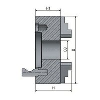 4-čelisťové sklíčidlo OPTIMUM  s centrickým upínáním prům. 200 mm Camlock 6