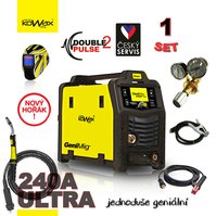 KOWAX® GeniMig®240DP LCD Svař. invertor MIG/MAG/LiftTIG/MMA, D.Pulz,SYN,JOB,2T/4T/S4T,2kl,5kg SET 1A